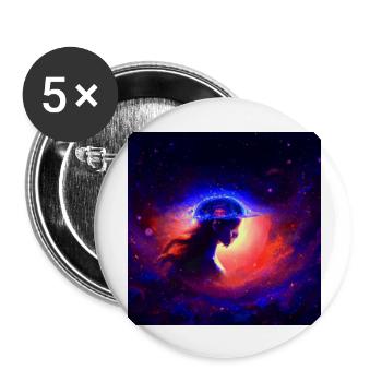 8b - Lot de 5 grands badges (56 mm) - blanc - Devant