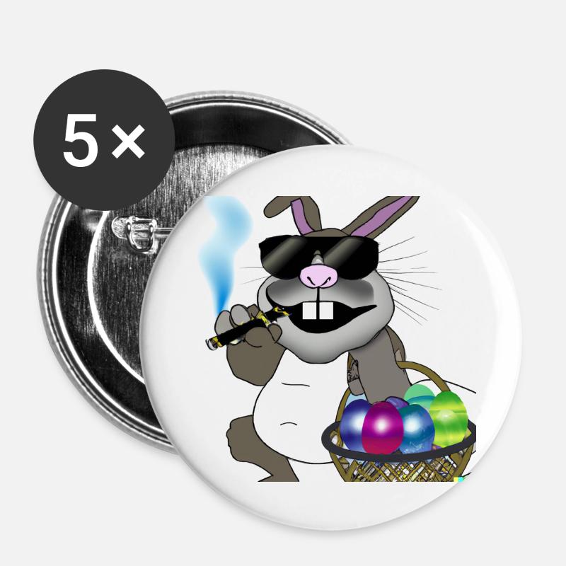 Easter 5 - Buttons large 2.2''/56 mm (5-pack) - white
