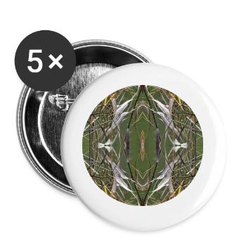 Nature Mandala Automne à Nbg Kornburg - Lot de 5 grands badges (56 mm) - blanc - Devant