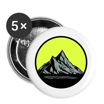 Mountains - Buttons groß 56 mm (5er Pack) - Weiß - Vorne