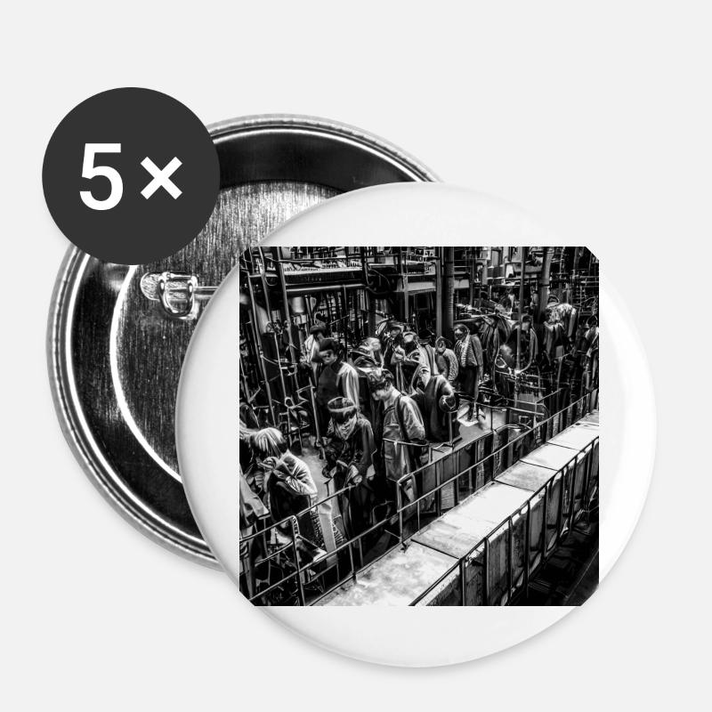 Factory Zombiez - Buttons large 2.2''/56 mm (5-pack) - white