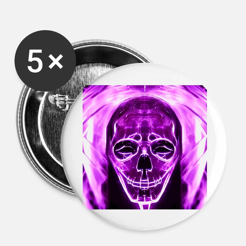 Masked in Purple - Buttons large 2.2''/56 mm (5-pack) - white