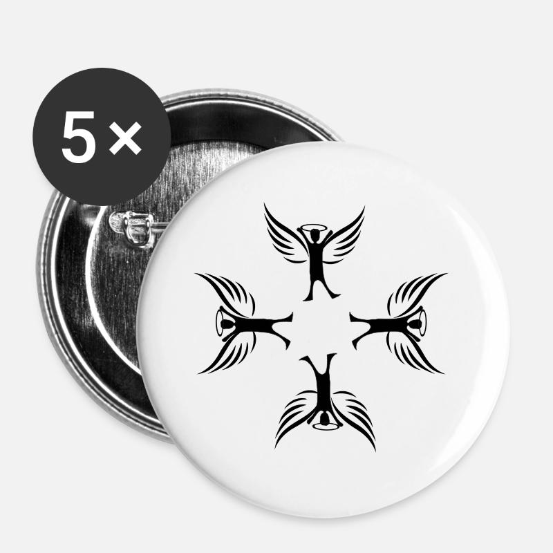 Angels - Buttons large 2.2''/56 mm (5-pack) - white