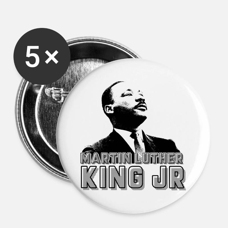 Martin Luther King Jr - Buttons large 2.2''/56 mm (5-pack) - white