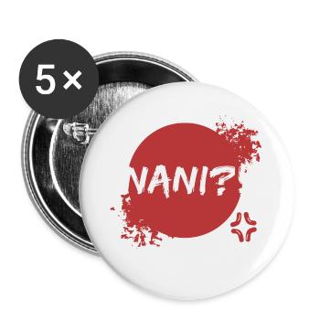 Anime Manga Quote Japanese Pop Culture Geek - Buttons large 2.2''/56 mm (5-pack) - white - Front