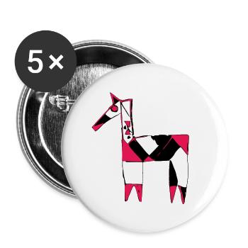 A funny unicorn - Buttons large 2.2''/56 mm (5-pack) - white - Front