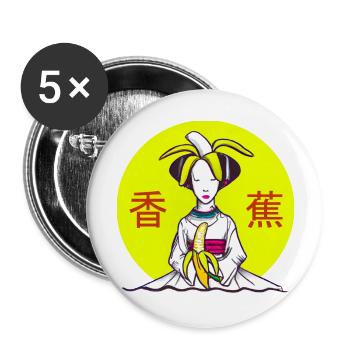 Geishana - Buttons large 2.2''/56 mm (5-pack) - white - Front