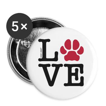 LOVE - Buttons large 2.2''/56 mm (5-pack) - white - Front