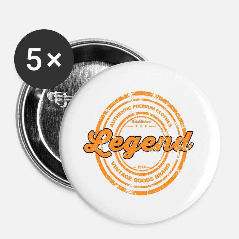 Legend - Buttons large 2.2''/56 mm (5-pack) - white