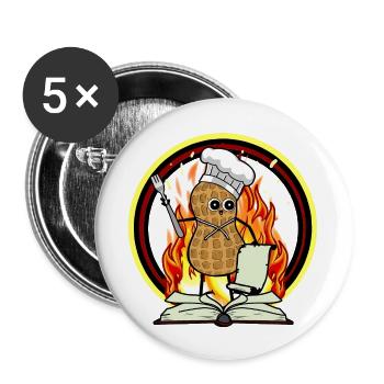 Peanut Cook Kitchens Hobby Chef Cooking Local - Buttons large 2.2''/56 mm (5-pack) - white - Front