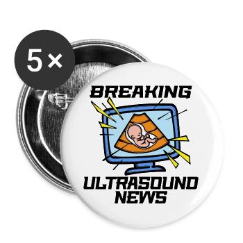 Baby Belly Pregnancy Pregnant Statemnet Baby - Buttons large 2.2''/56 mm (5-pack) - white - Front