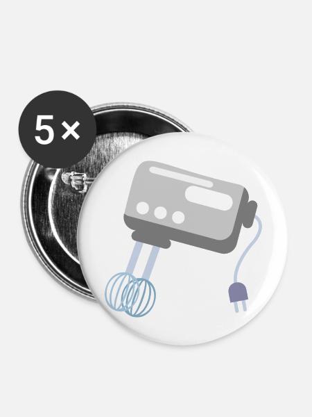 Rührbesen elektrisch Küchengerät - Buttons groß 56 mm (5er Pack) - Weiß