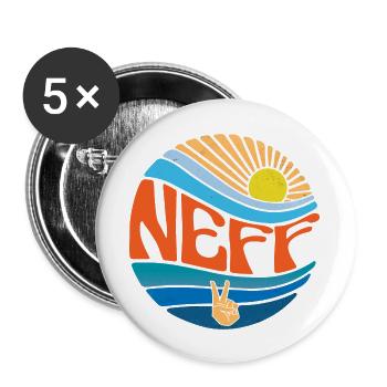 Neff Shirt Vintage Sunset Neff Groovy Tie Dye - Buttons groß 56 mm (5er Pack) - Weiß - Vorne