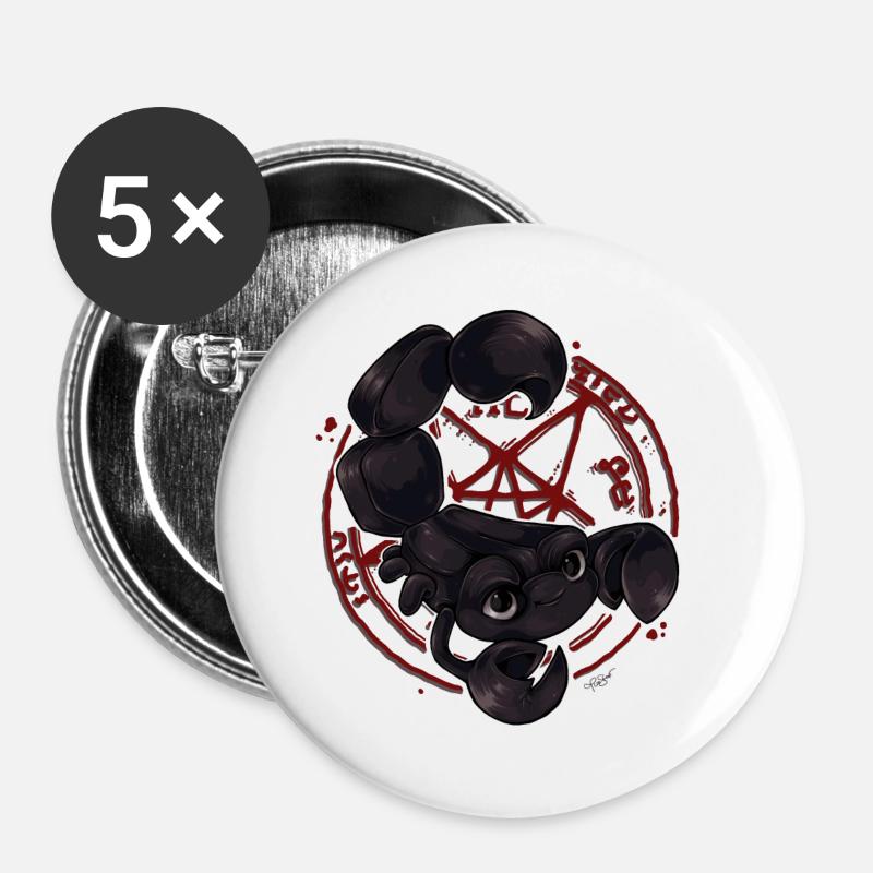 Scorpio in the - Buttons large 2.2''/56 mm (5-pack) - white