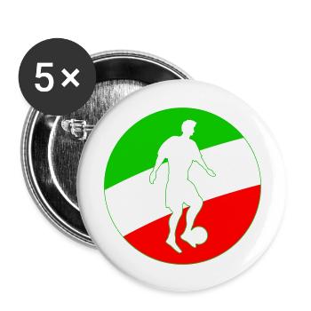 Footballer Italy - Buttons large 2.2''/56 mm (5-pack) - white - Front