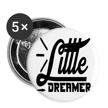 Little Dreamer - Buttons groß 56 mm (5er Pack) - Weiß - Vorne