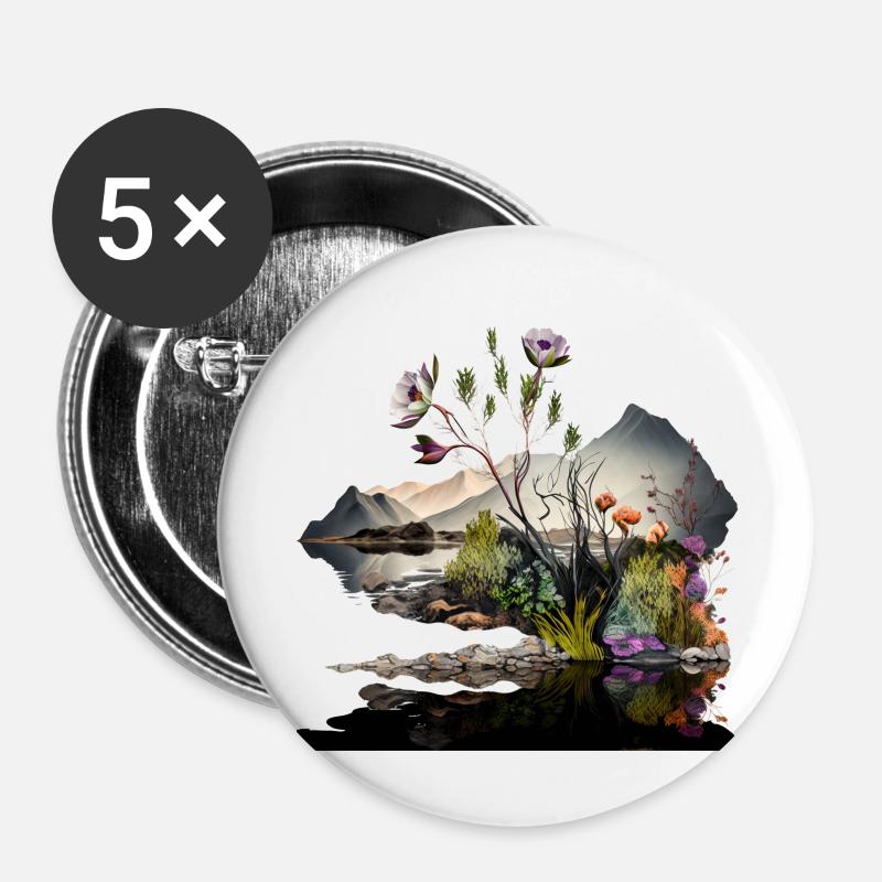 Nature - Buttons large 2.2''/56 mm (5-pack) - white