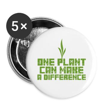 Nature - Lot de 5 grands badges (56 mm) - blanc - Devant