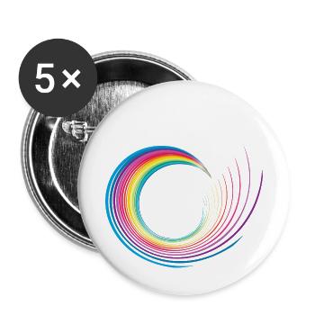 Rainbow soul LGBTQ Geschenkidee - Buttons groß 56 mm (5er Pack) - Weiß - Vorne