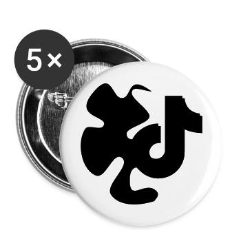 TikTok Star - Buttons large 2.2''/56 mm (5-pack) - white - Front