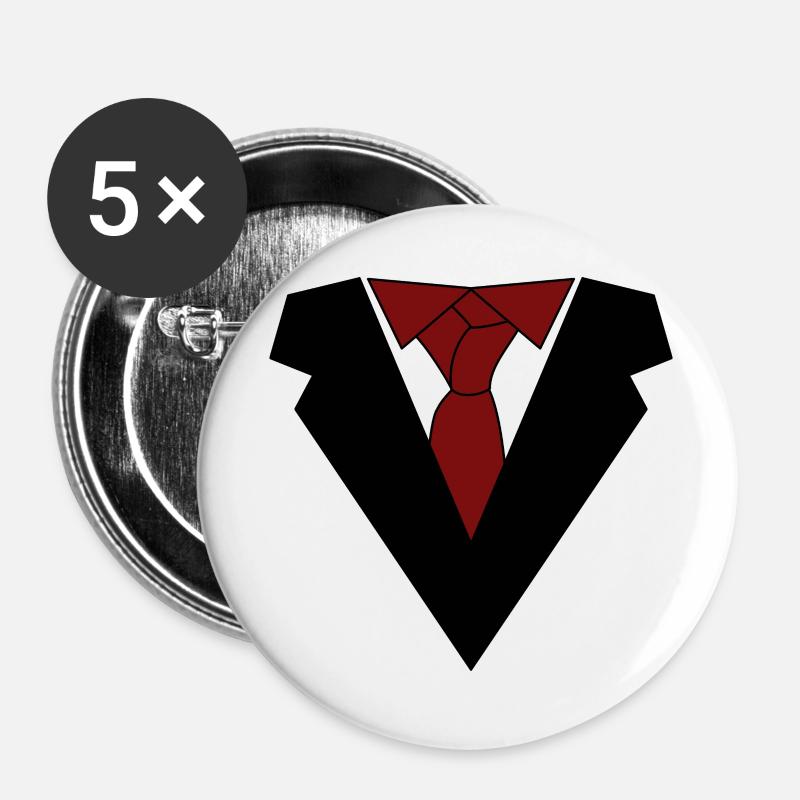 Gentleman - Buttons large 2.2''/56 mm (5-pack) - white