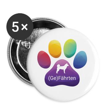 Gefährten - Buttons groß 56 mm (5er Pack) - Weiß - Vorne