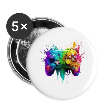 Neon Gaming Controller / Kontroller - Buttons groß 56 mm (5er Pack) - Weiß - Vorne
