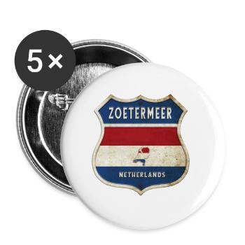 Design du blason de Zoetermeer, Pays-Bas - Lot de 5 grands badges (56 mm) - blanc - Devant