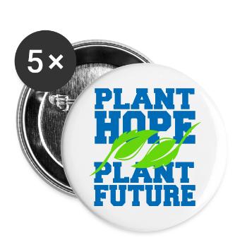 Nature - Lot de 5 grands badges (56 mm) - blanc - Devant