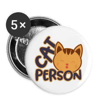 Animal - Lot de 5 grands badges (56 mm) - blanc - Devant