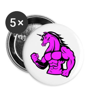 strong unicorn - Buttons large 2.2''/56 mm (5-pack) - white - Front