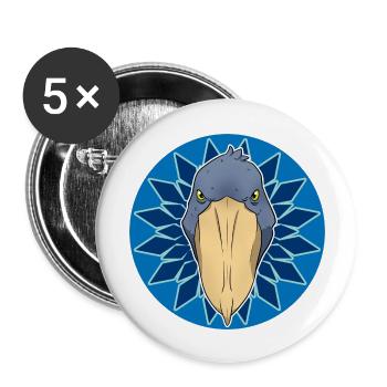 Shoebill Bird Ornithologist Forest I Gift - Buttons large 2.2''/56 mm (5-pack) - white - Front