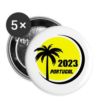 Portugal 2023 - Lot de 5 grands badges (56 mm) - blanc - Devant