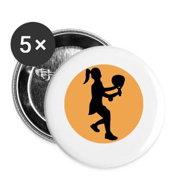 Racket Balls Coach Padel Player Training - Buttons large 2.2''/56 mm (5-pack) - white - Front