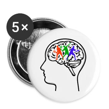 Player Sport Padel Padel Team Statement - Buttons large 2.2''/56 mm (5-pack) - white - Front