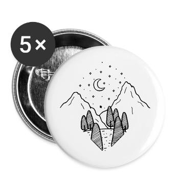 Camping Camping Nature - Buttons large 2.2''/56 mm (5-pack) - white - Front