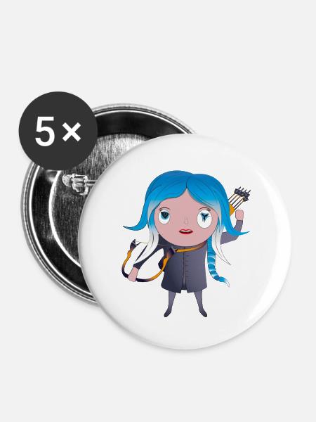 Faye - Buttons groß 56 mm (5er Pack) - Weiß