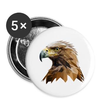 EAGLE - Buttons large 2.2''/56 mm (5-pack) - white - Front