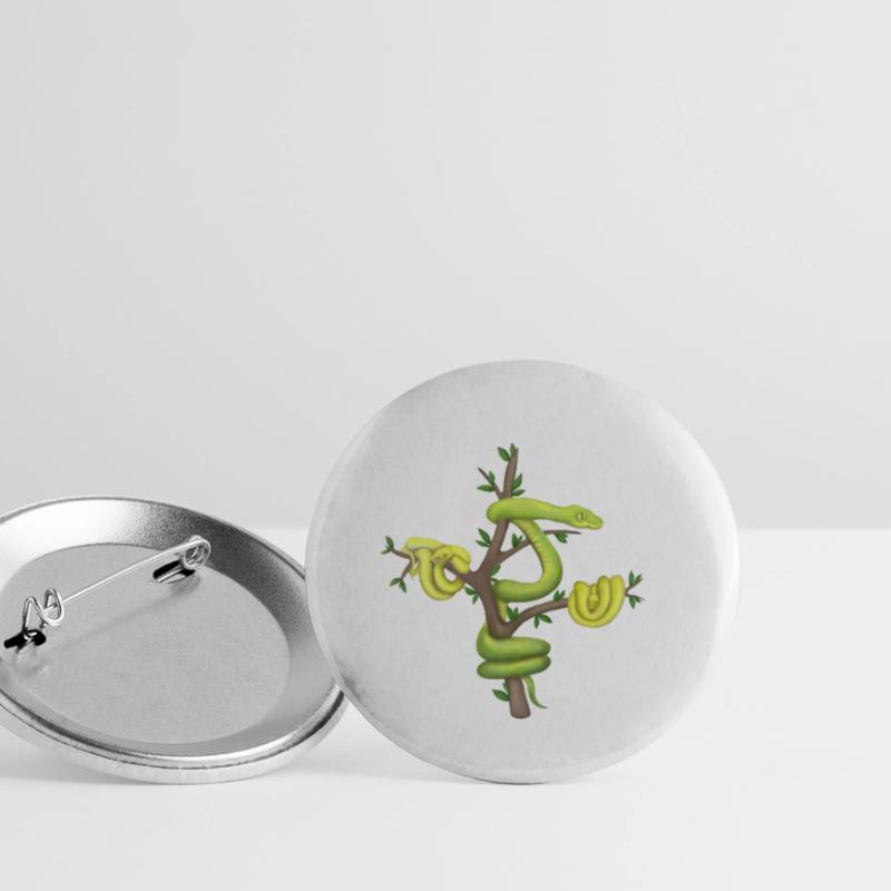 The Green Python - Tree Python Buttons large 2.2''/56 mm (5-pack)
