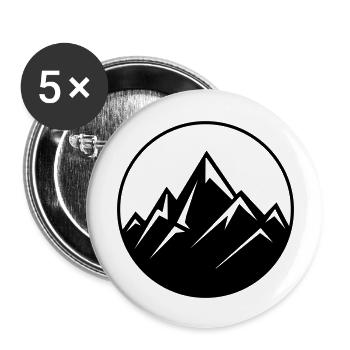 mountains - Buttons large 2.2''/56 mm (5-pack) - white - Front