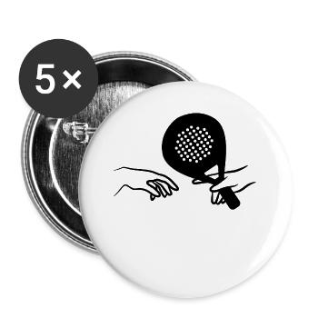Racket Padel Player Padel Team Padel Game - Buttons large 2.2''/56 mm (5-pack) - white - Front