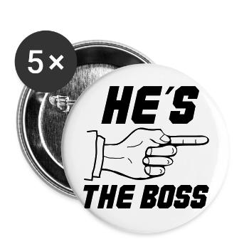 C’est le patron - Lot de 5 grands badges (56 mm) - blanc - Devant