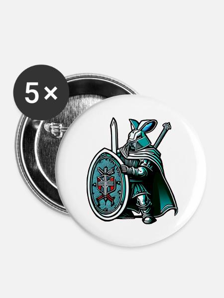 Easter Crusader - Buttons groß 56 mm (5er Pack) - Weiß