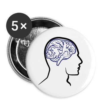 Padel Team Training Player Padel Sport Tournament - Buttons large 2.2''/56 mm (5-pack) - white - Front