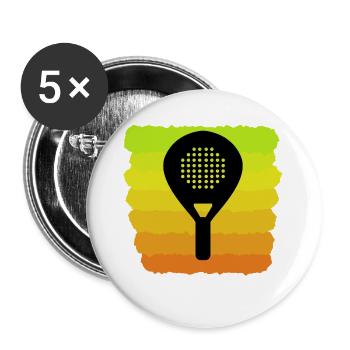 Setback Padel Player Fans Racket Leisure - Buttons large 2.2''/56 mm (5-pack) - white - Front