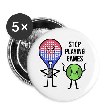 Padel Player Racket Statement Balls Padel Game - Buttons large 2.2''/56 mm (5-pack) - white - Front