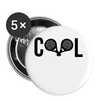 Cooler Spruch Padel Spieler Sportart Schläger - Buttons groß 56 mm (5er Pack) - Weiß - Vorne