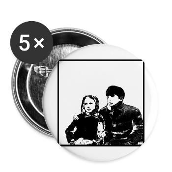 Portrait de couple Anjesenamon et Toutankhamon - Lot de 5 grands badges (56 mm) - blanc - Devant