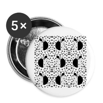 Apples - Buttons large 2.2''/56 mm (5-pack) - white - Front