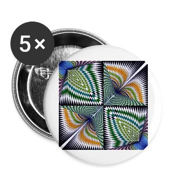 LMNArt - Buttons groß 56 mm (5er Pack) - Weiß - Vorne